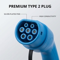 Ensemble de connecteurs de charge pour véhicules électriques de type 2 - Boîtier de prise IEC 62196-2, broches métalliques et capuchon de protection pour l'assemblage du câble de véhicule électrique