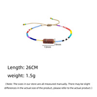 Bracelet tendance fait main pour femme, style bohème, avec perles Miyuki, chaîne empilée, perles délicates et motif géométrique à billes