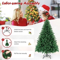 Meilleures ventes : Arbre de Noël en PVC vert crypté de 180 cm, écologique et de haute qualité, avec base et support métallique