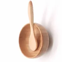 Hochwertige, umweltfreundliche Bambus-Salatschüsseln, 2er-Set mit Löffel, lebensmittelecht