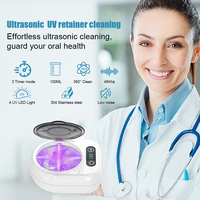 Limpiador Dental Ultrasónico UV de 20W para Dentaduras Postizas, Protectores Bucales y Joyas