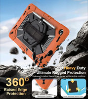 Étui de protection intégral pour tablette Orange avec protection à 360° °   Sangle de maintien rotative et confortable pour Samsung Tab A9+/ Galaxy Tab A11+ 11 pouces