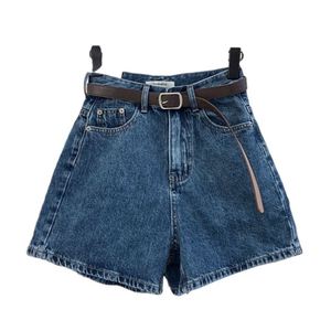 Shorts de mezclilla casuales de pierna ancha para mujer, transpirables, lavados, sexys, de corte A, rectos, pantalones cortos de cintura alta para tallas grandes, de verano - Product Image 3
