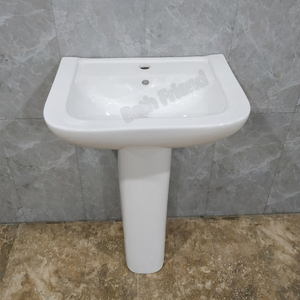 Lavabo sur pied en céramique à faible coût <span class=keywords><strong>de</strong></span> l'usine <span class=keywords><strong>de</strong></span> Chaozhou, lavabo <span class=keywords><strong>de</strong></span> <span class=keywords><strong>salle</strong></span> <span class=keywords><strong>de</strong></span> <span class=keywords><strong>bain</strong></span> autoportant anti-taches avec glaçure brillante - Product Image 4