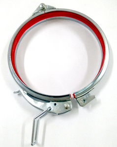 <span class=keywords><strong>3</strong></span> Inch 75Mm Mạ Kẽm Thông Gió Ống Kẹp Với Cao Su Màu Đỏ Khóa Nhanh Chóng Phụ Kiện - Product Image 3