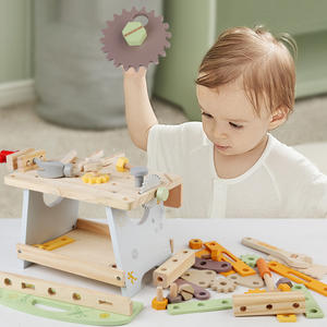 Ensemble d'outils de travail pour tout-petits, <span class=keywords><strong>mini</strong></span> établi en bois pour enfants, jouets de construction éducatifs, jeu de simulation de construction, ensemble d'outils - Product Image 3