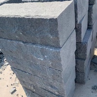 Vente en gros en usine Pierre murale en granit gris foncé G654 Blocs de mur de soutènement extérieurs Finition de surface divisée pour application extérieure