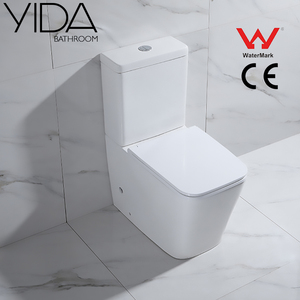 YIDA <span class=keywords><strong>WC</strong></span> moderne en céramique à double chasse, sans bride, norme européenne, avec <span class=keywords><strong>abattant</strong></span> à fermeture douce, disponible en sortie P et sortie S - Product Image 2