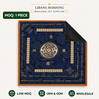 Tapis de Mahjong pour Soirée de Jeu du Nouvel An, Motif Floral, en Caoutchouc Imperméable, Antidérapant, Épais, Silencieux, Housse de Table Personnalisée pour Fête