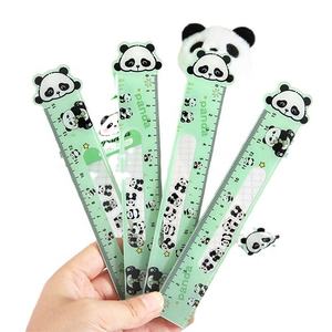 Kawaii 15cm righello da disegno dritto in plastica flessibile cartone animato a forma di Panda righelli per studenti delle scuole <span class=keywords><strong>geometria</strong></span> matematica - Product Image 1
