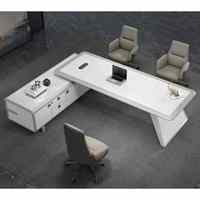 Bureau professionnel demi-rond de style européen, meuble de bureau MDF 100%