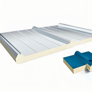 פו סלע בידוד צמר בידוד כריך לוח גג גיליון פלדה מגולוון פלדה גלי - Product Image 2