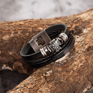 <b>Men</b> Vintage Adjustable Leather Wrap Bracelet Antique Silver Plated Anchor Fashion Wrist Jewelry Gift - Product Image 5