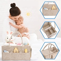 Sac à couches en feutre non tissé transfrontalier grande capacité multifonction 3 compartiments sac à main portable pour maman modèle maison