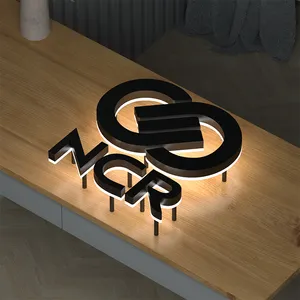 Настенные наружные светодиодные передние вывески с логотипом магазина из нержавеющей стали для бизнес-магазина
