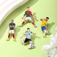 Broche de dessin animé écusson étoile de football États-Unis Canada Mexique 2026, accessoires de mode pour sac à dos, décorations pour fans, cadeaux