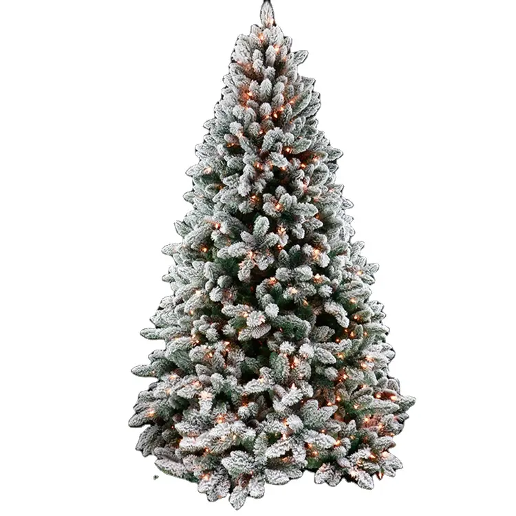 High class PVC Strömten Weihnachten Baum Pre leuchtet Snowy Weihnachten bäume mit Led-leuchten
