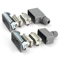 Connecteurs électriques robustes BYLJQ 16/20 broches, prise et douille pour canaux chauds, rectangulaires, pour équipement robotique, alimentation PCB, laiton, IP65