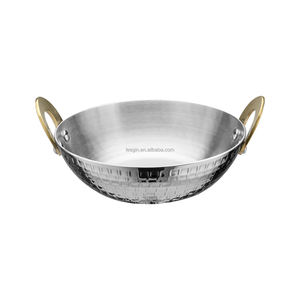 Saladier en acier inoxydable poli à triple paroi, classique, en métal, pour servir des plats décontractés, passe au lave-vaisselle, fait à la main, 10-26 cm - Product Image 4