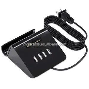 Usb Multi Poort Desktop Oplader 25W Mobiele Telefoon 4usb Opladen Dock Stand Station Voor Telefoon Tablet Houder