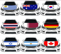 Housse de capot de voiture personnalisée en gros, motif drapeau français, pour le jour de match de football mondial, décoration de voiture avec design drapeau national