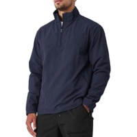 Quater Zip Pullover Personnalisé 100% Nylon Mock Neck Léger De Luxe Nylon Coupe-Vent De Golf Veste