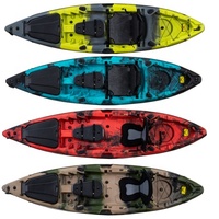 LSF Kayak Populaire en Plastique de 2,9 Mètres, Bateau de Pêche avec Accessoires, Monoplace
