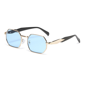 Jamie 862 <b>Small</b> <b>Frame</b> <b>Sunglasses</b> Metal Gold <b>Frame</b> UV400 Protection Unisex Style - Product Image 4
