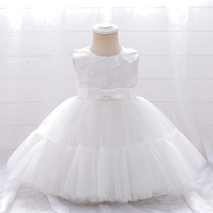 HP 2026 European Girls Princess Dress 3D Floral <b>Tulle</b> Puffy <b>Skirt</b> Kid Pageant Gown Wedding Party Stage Performance Dance Costume - Product Image 4