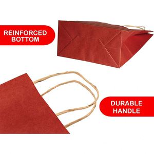 Bolsas de Papel Kraft con Asas Retorcidas para Regalos Navideños, Multiusos, Aptas para Cualquier Ocasión, Resistentes, de Gran Capacidad, Bolsas de Papel para Compras - Product Image 4