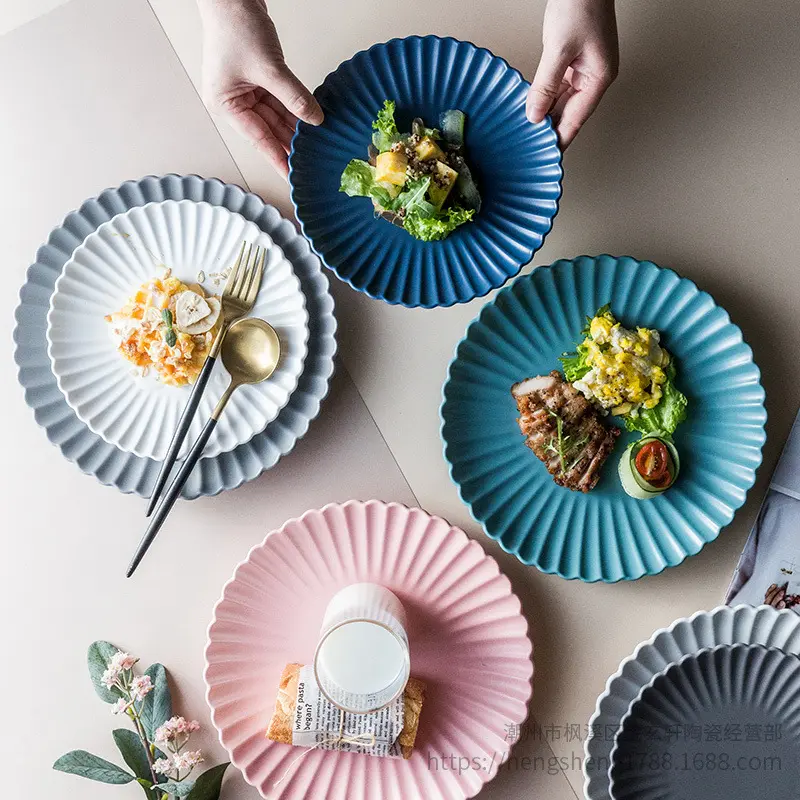Домашняя керамическая кружевная тарелка в нордическом стиле, чистый белый цвет, посуда, тарелка для овощей, тарелка для лапши, супа, риса, миска для ресторанов