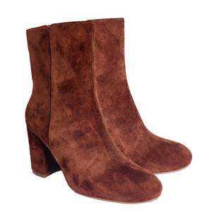 Stivaletti in Camoscio con Cerniere Laterali per <span class=keywords><strong>Donna</strong></span>, Scarpe <span class=keywords><strong>Donna</strong></span> Marroni, Stivaletti con Tacco Alto - Product Image 4