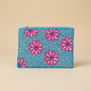 Handmade Durable <b>Pearl</b> Beaded Zipper Closure Evening <b>Handbag</b> for Women's Bridal Party Clutch with Elegant Beadwork Gift - Product Image 1