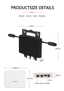 Micro nóng bán DC/AC biến tần con DTU <span class=keywords><strong>enphase</strong></span> M190 panel năng lượng mặt trời Kit với microinverter Micro Inverter - Product Image 2