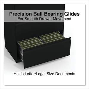 Archivador Lateral de Metal Negro Alera de 4 Piezas, 30 x 18.63 x 52.5 Pulgadas, con 4 Cajones para Archivos Tamaño Legal/Carta - Product Image 2