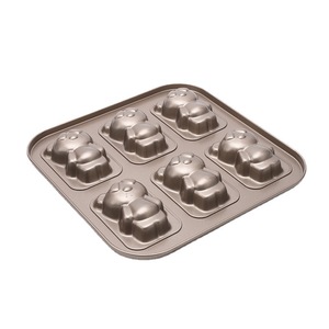 6-Cavity Bear Bread Mold 26.5Cm Non-Stick Oven Safe Baking Pan For Cake Making - Product Image 4
