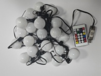 Guirlande lumineuse de Noël LED RGB intelligente personnalisée Longshine, éclairage domestique, IP65 étanche, ampoule en verre transparente, boule laiteuse, application télécommande