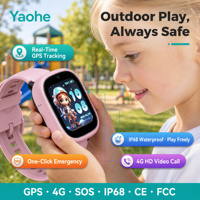 Montre connectée pour enfants 4G avec appel vidéo HD, suivi GPS en temps réel, protection de sécurité en extérieur, étanche IP68, montre connectée pour enfants