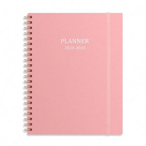 Custom Printing 2024-2025 Rose Gold Foil Spiral Leather Cover Organizer Planner Journal <b>Diary</b> <b>A4</b>/A5 Notebook - Product Image 1