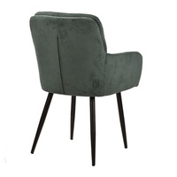 Fauteuil de salon design rétro moderne avec dossier haut, revêtement en velours côtelé pour la maison et l'appartement