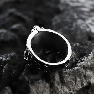 Anillo de Hombre de Acero Inoxidable Estilo Nórdico Retro, Diseño de Martillo de Thor, Estilo Hip Hop, Uso Diario - Product Image 3