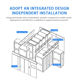 Solution de confinement d'allée froide de centre de données modulaire W-TEL Rack de réseau de serveur 42U Micro 20-Socket 415V/380V/400V - Product Image 6