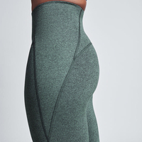 OEM Pantalon de yoga uni et extensible à taille haute pour femme Jogging de gymnastique avec bout de chameau legging Push up Booty Scrunch Pantalon de yoga Butt Lifter