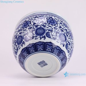RZNV17-A <span class=keywords><strong>Pot</strong></span> <span class=keywords><strong>en</strong></span> céramique de Jingdezhen, bleu et blanc, motif de <span class=keywords><strong>lotus</strong></span> antique, <span class=keywords><strong>pot</strong></span> <span class=keywords><strong>en</strong></span> céramique - Product Image 3