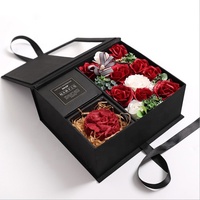 Fleur savon avec un Bouquet de savon, boîte à offrir, pour la saint-valentin ou noël