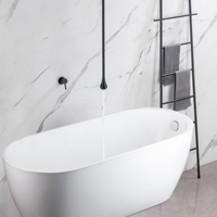 Robinet de lavabo à bec long pour plafond, finition noir mat et or rose, robinet de salle de bain en laiton chaud et froid, robinet de lavabo encastré pour salle de bain