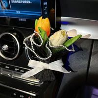 Bouquet de fleurs séchées pour voiture Clip d'aromathérapie Rafraîchisseur d'air Diffuseur de parfum Décoration Accessoires d'intérieur de voiture