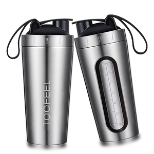 Bouteille en plastique de paille de blé écologique de 700ml, Logo personnalisé, tasse de sport, de Gym, en acier inoxydable, en poudre de protéines, Shaker pour protéines - Product Image 1