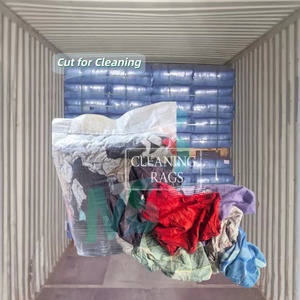 Chiffons de nettoyage industriels coupés et recyclés, en coton de haute qualité, pour le nettoyage industriel maritime. - Product Image 1
