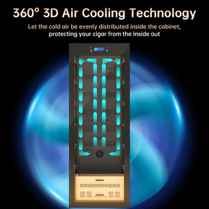 Custom Cigar Humidors Cabinet <b>Smart</b> Controlled Cigar Cabinet Stainless Steel Accruate Humidity Temperature Control Cigar Cabinet - Product Image 6
